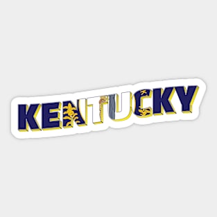 Kentucky vintage style retro souvenir Sticker